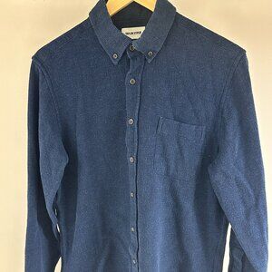 Taylor Stitch Men's Navy Shirt Textured Sashiko